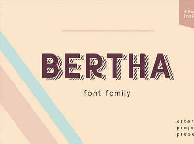 Bertha Font Family digitalart font sansfont sansserif typography