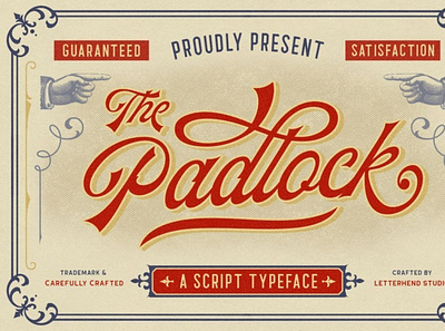 The Padlock - A Vintage Script digitalart font typography vintagefont