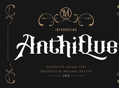 Vintage Typeface Display Font digitalart font typography victorianfont