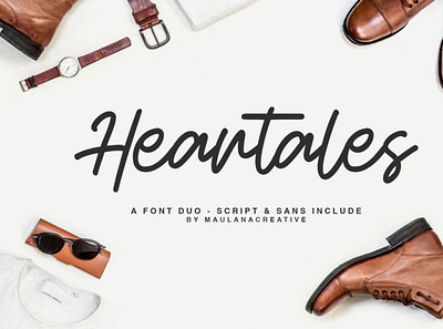 Heartales - Font Duo Script Sans digitalart handwrittenfont scripfont typography