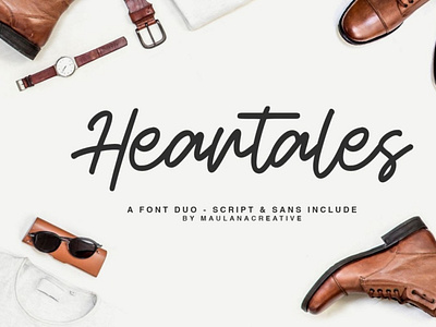 Heartales - Font Duo Script Sans digitalart handwrittenfont scripfont typography