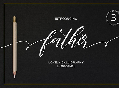 Fathir Calligraphy calligraphy font handwrittenfont typography