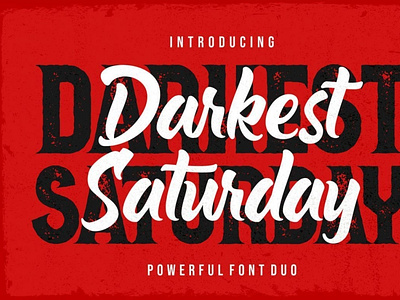 Darkest Saturday Font Duo digitalart font typography vintagefont