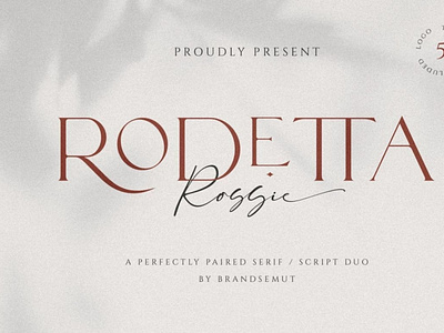 Rodetta Rossie Font Duo + Logos