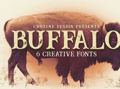 Buffalo Typeface digitalart erodedfont font typography vintagefont