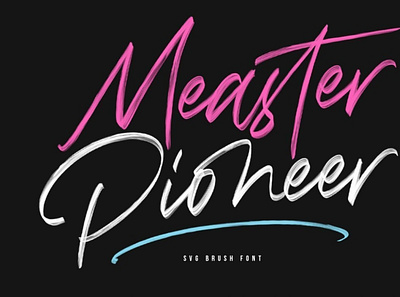 Measter Pioneer SVG Brush Font brushfont digitalart font handwrittenfont typography