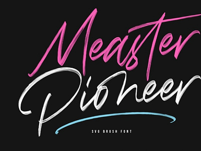 Measter Pioneer SVG Brush Font