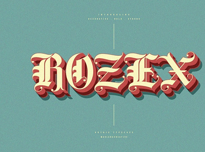 Rozex - Bold Decorative Gothic Font decorativefont font gothicfont medievalfont typography vintagefont