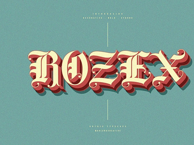 Rozex - Bold Decorative Gothic Font