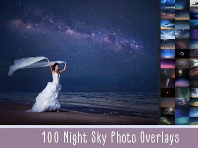 100 Night Sky Overlays