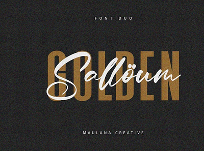 Salloum Golden Font Duo digitalart handwrittenfont sansseriffont scriptfont typography