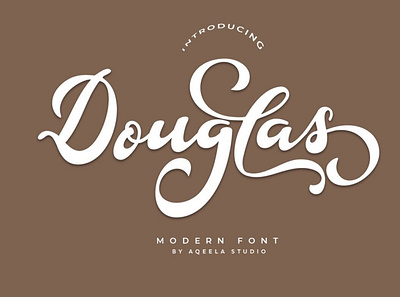 Douglas brushfont font handwrittenfont scriptfont typography