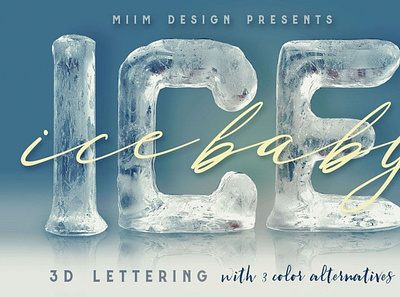 Ice Ice Baby - 3D Lettering 3d digitalart lettering letters typography