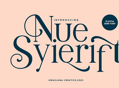 Nue Syierift - Playful Serif Font digitalart font seriffont typography