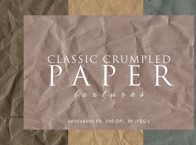 Classic Crumpled Paper Textures digitalart paper textures vintage