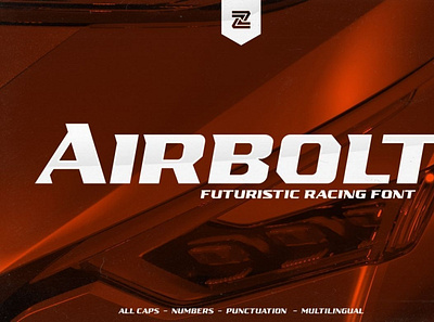 AIRBOLT FUTURISTIC RACING FONT digitalart font futuristicfont typography