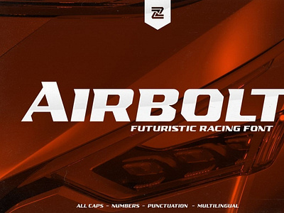 AIRBOLT FUTURISTIC RACING FONT digitalart font futuristicfont typography