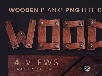 Wooden Planks - 3D Lettering