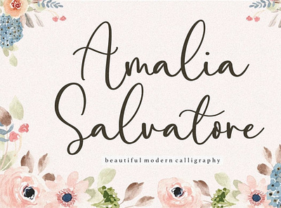 Amalia Salvatore digitalart font handwrittenfont scriptfont typography