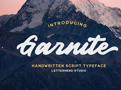 Garnite - Handwritten Script digitalart font typeface typography