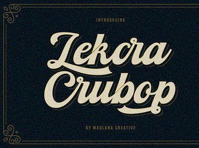 Lekcra Crubop Font brushfont font handwrittenfont scriptfont typography