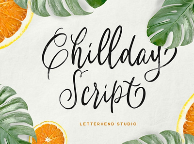 C hillday Script calligraphy font handwrittenfont scriptfont typography