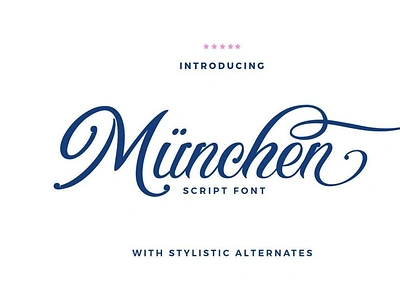 Munchen Decorative Script calligraphy font handwrittenfont typography