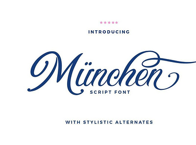 Munchen Decorative Script calligraphy font handwrittenfont typography