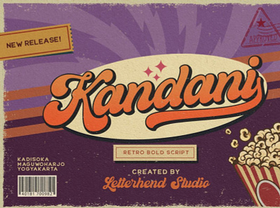 Kandani - Retro Bold Script digitalart font retrofont typography vintagefont