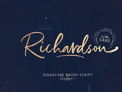 Richardson - Signature Brush font handwrittenfont scriptfont typeface typography