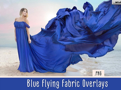 Blue Flying Fabric Overlays digitalart overlays