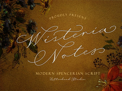 Wisteria Notes - Modern Script Font calligraphy font handwrittenfont scriptfont typography