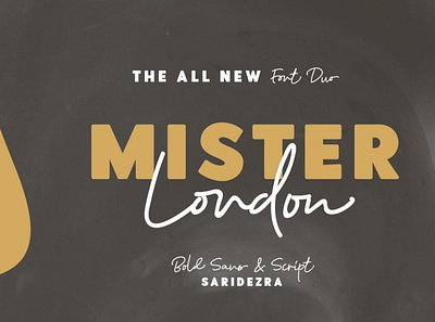 Mister London - Bold Sans & Script digitalart font sansfont sansserif typography