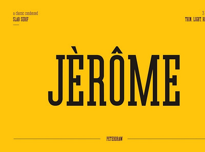 Jerome - Condensed Slab Serif font sansfont sansserif typeface typography