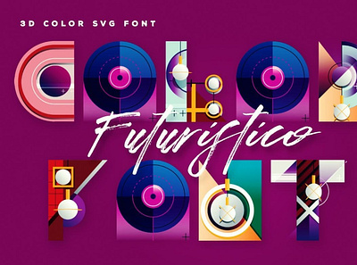 Futuristico - Color SVG Font digitalart font svgfont typeface typography