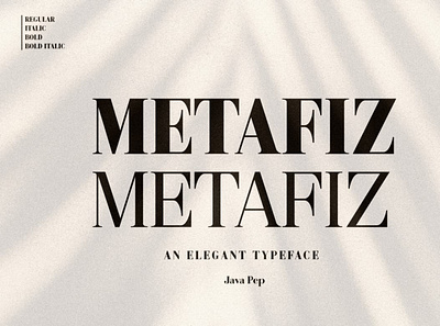 Metafiz - An elegant font font seriffont typeface typography