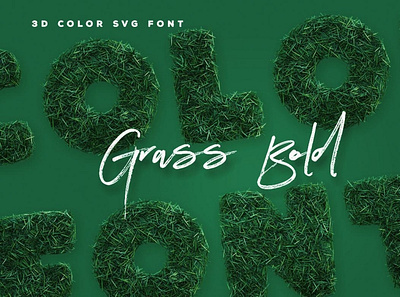 Grass Bold - 3D Color SVG Font font grassfont svgfont typeface typography