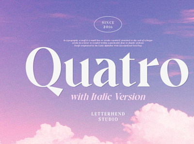 Quatro - A Modern Serif Font digitalart font seriffont typeface typography