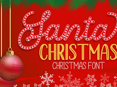 Santa Christmas - A Cute Holiday Font christmas digitalart fancyfont font typography