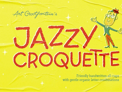 Jazzy Croquette font handwirttenfont script typography