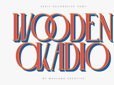 Wooden Okadio Serif Decorative Font digitalart font seriffont typeface typography