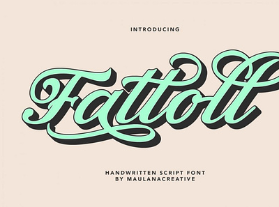 Fattoll Handwritten Script Font font handwrittenfont typeface typography