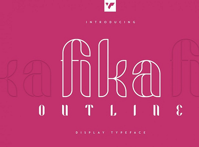 Fika Outline digitalart font outlinefont typography