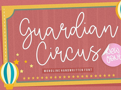 Guardian Circus Monoline font handwrittenfont scriptfont typeface typography