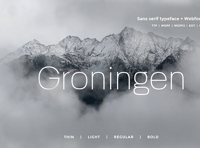 Groningen - Modern San-serif Typeface digitalart sansserif typeface typography