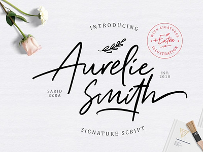 Aurelie Smith - Signature font handwrittenfont scriptfont typography