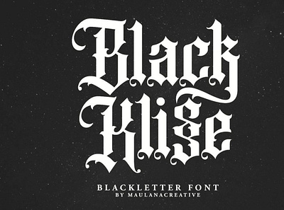 Black Klisse Blackletter Font blackletterfont font typography victorianfont