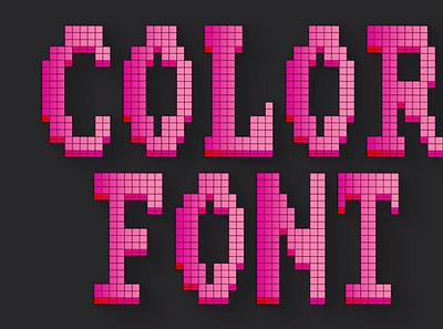 Pixel 2 - Color SVG Font digitalart pixelated pixelfont svgfont typography