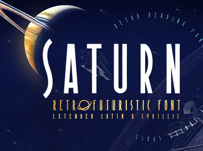Saturn - retro futuristic font digitalart font modernfont typography