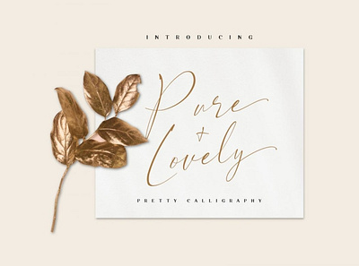 Pure & Lovely - pretty calligraphy calligraphy digitalart font freefont typography